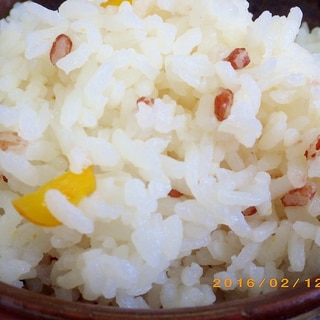 赤米とベビーキャロットの炊込みご飯